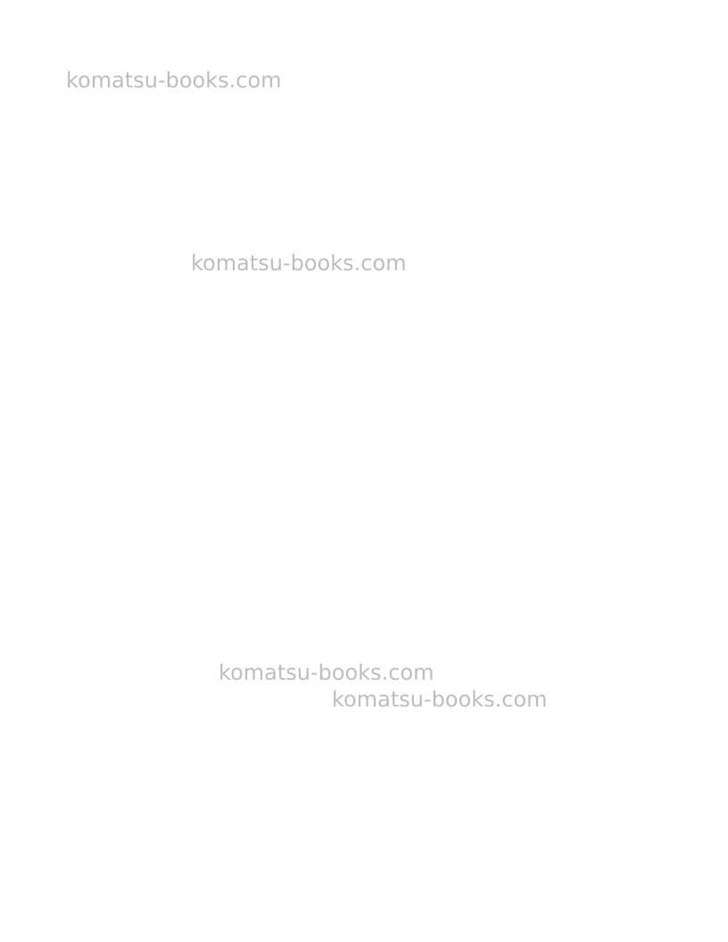 Komatsu 538 Repair & maintenance cover Page 4 Komatsu 538 Repair & maintenance cover Page 4