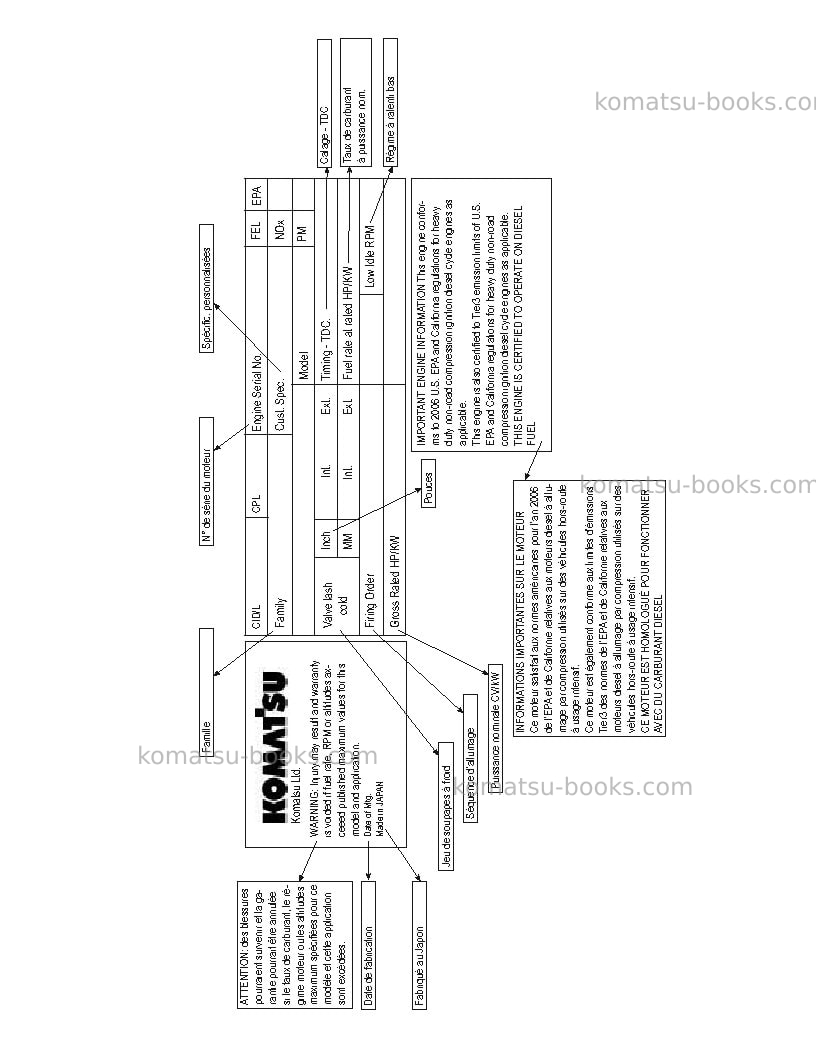 Komatsu wb140-2usa-n Manuel d'utilisation couverture Page 4 Komatsu wb140-2usa-n Manuel d'utilisation couverture Page 4