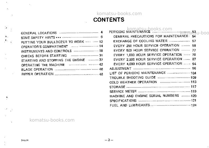 Komatsu d455a-1jpn Operation manual cover Page 4
