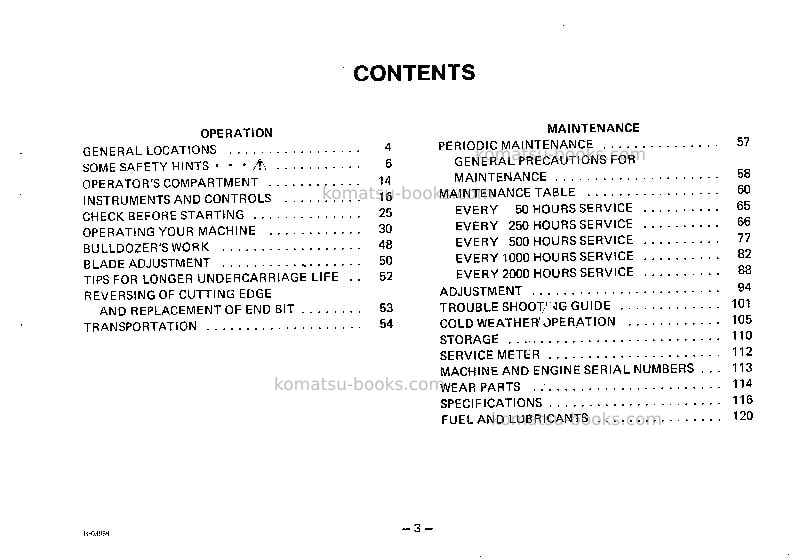 Komatsu d50a-16jpn Operation manual cover Page 4 Komatsu d50a-16jpn Operation manual cover Page 4