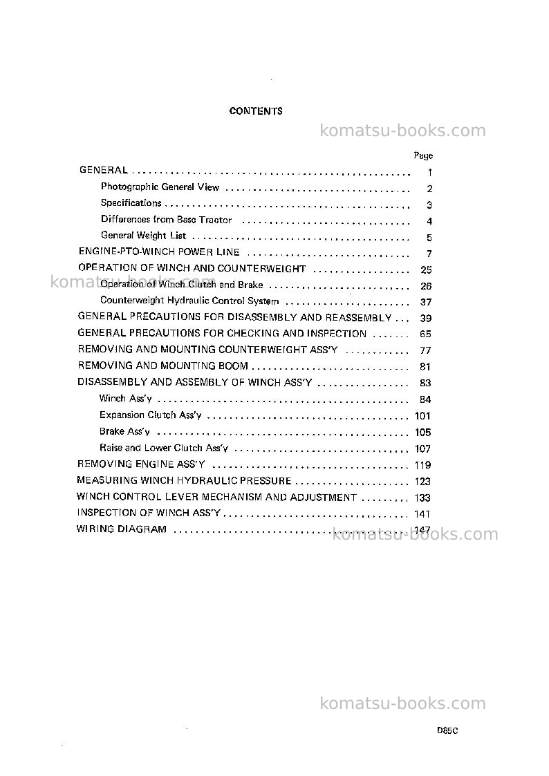 Komatsu d85c-12jpn Repair & maintenance cover Page 4 Komatsu d85c-12jpn Repair & maintenance cover Page 4