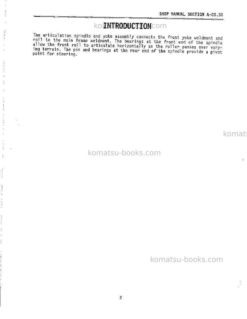 Komatsu dd742 Repair & maintenance cover Page 4 Komatsu dd742 Repair & maintenance cover Page 4
