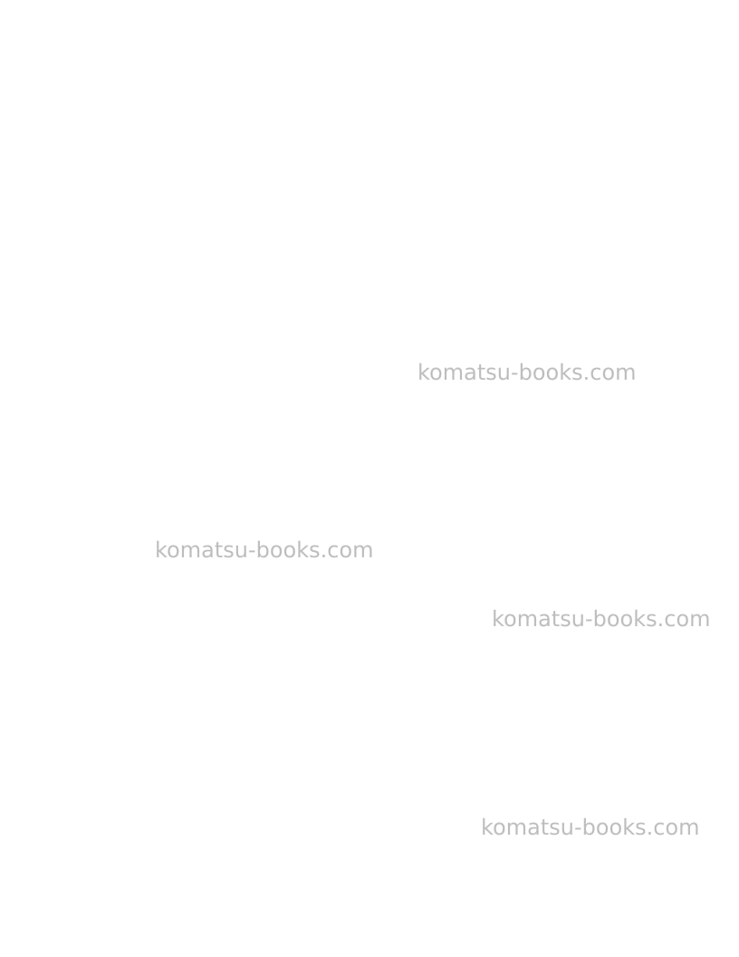 Komatsu 685eusa Repair & maintenance cover Page 4