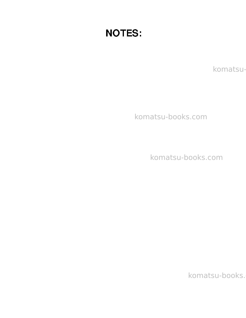 Komatsu 730eusa Repair & maintenance cover Page 4