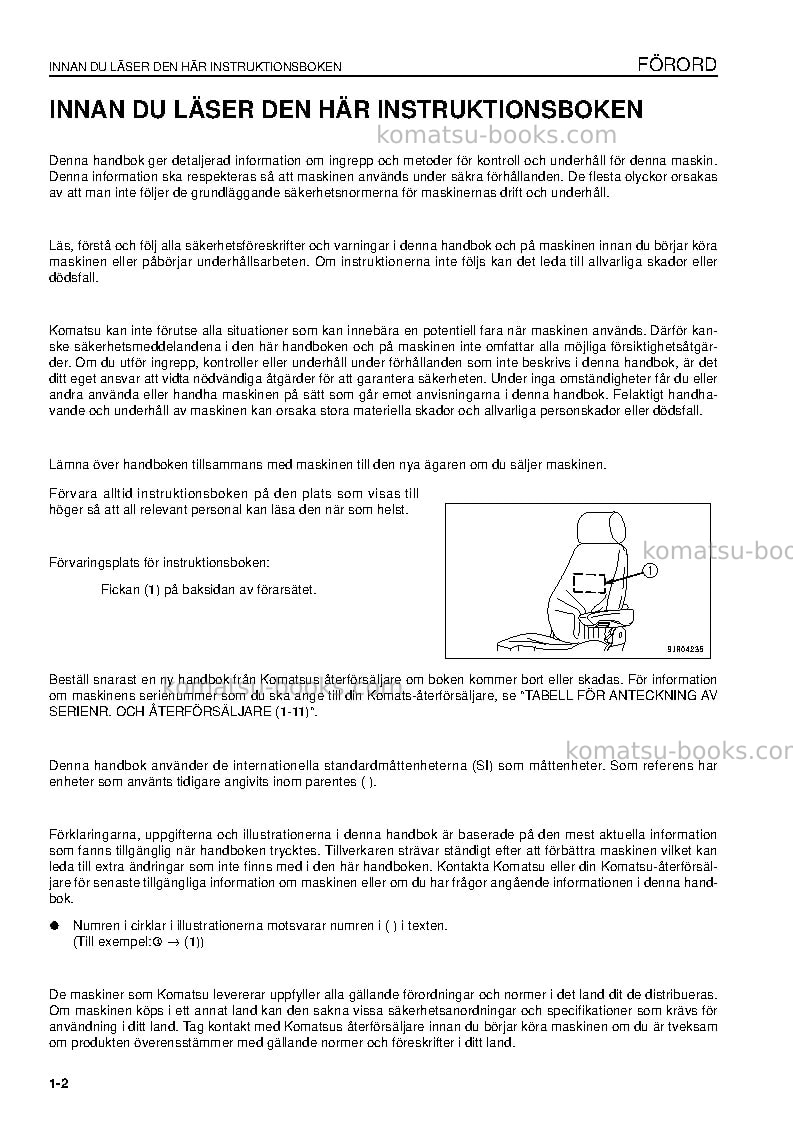 Komatsu wa600-6jpn Operation manual cover Page 4