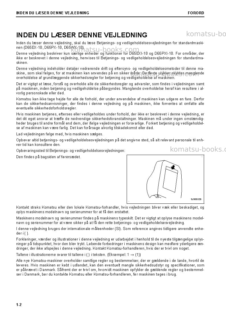 Komatsu d65pxi-18jpn Operation manual cover Page 4 Komatsu d65pxi-18jpn Operation manual cover Page 4