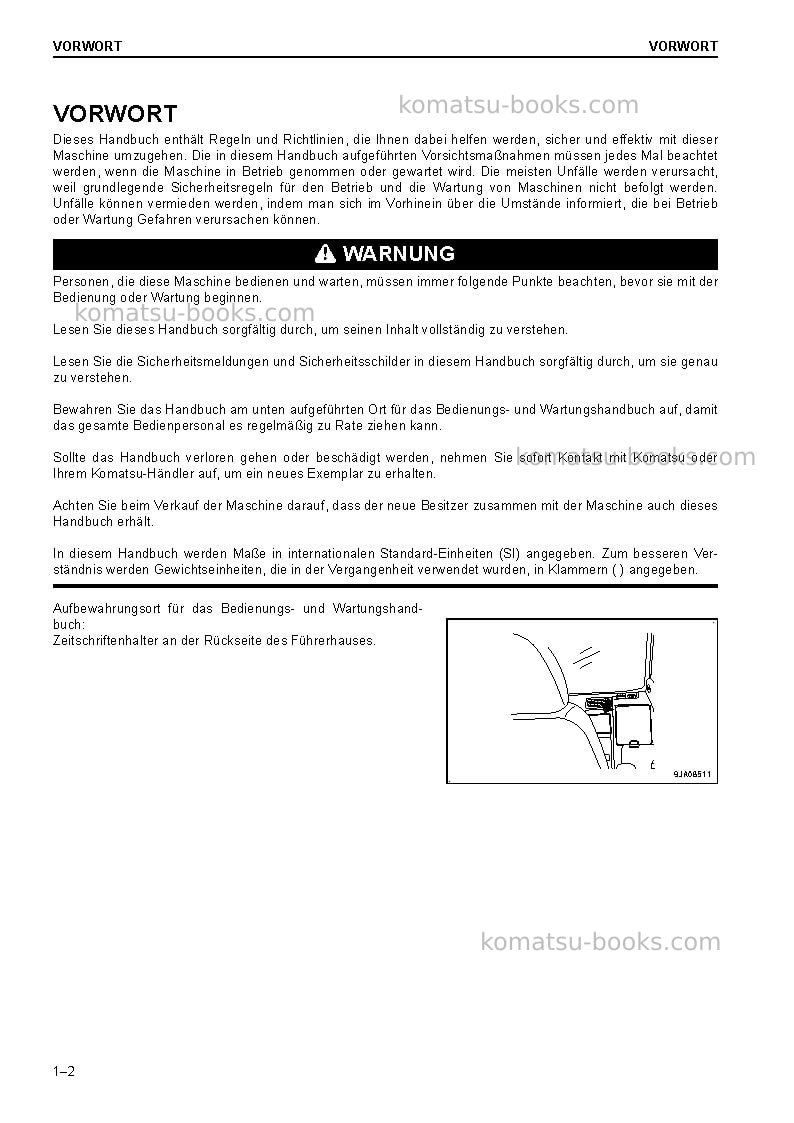 Komatsu pc228uslc-10jpn Betriebsanleitung Titelseite Seite 4