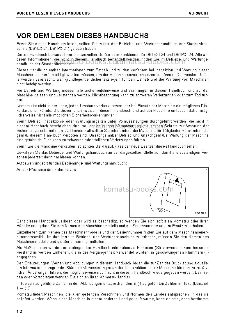 Komatsu d61exi-24jpn Betriebsanleitung Titelseite Seite 4 Komatsu d61exi-24jpn Betriebsanleitung Titelseite Seite 4