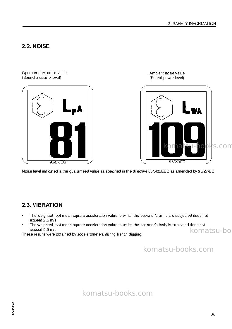 Komatsu pc450lc-6gbr-k Operation manual cover Page 4 Komatsu pc450lc-6gbr-k Operation manual cover Page 4