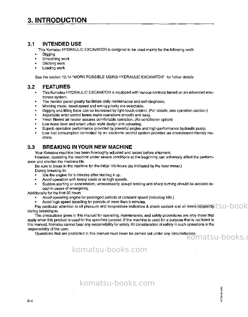 Komatsu pc150-6gbr-k Operation manual cover Page 4 Komatsu pc150-6gbr-k Operation manual cover Page 4