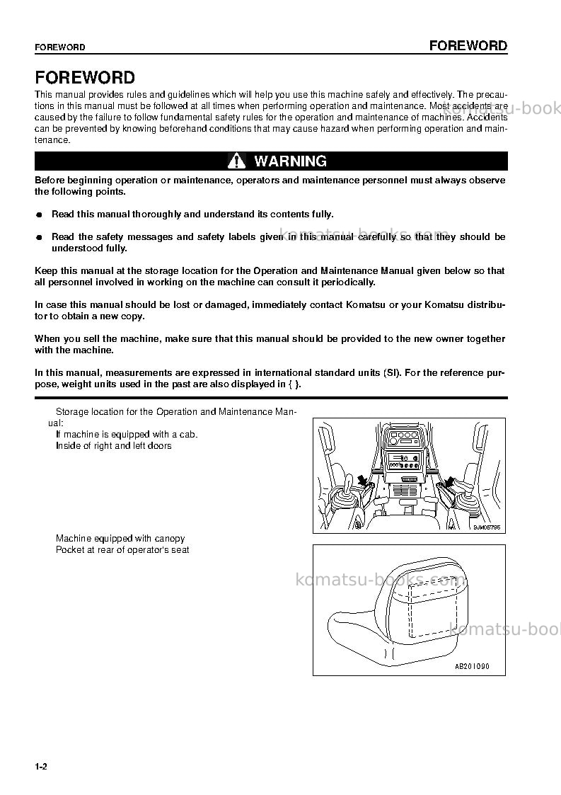 Komatsu d41p-6jpn Operation manual cover Page 4 Komatsu d41p-6jpn Operation manual cover Page 4
