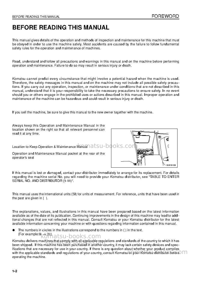 Komatsu d155ax-6jpn-for eu Operation manual cover Page 4 Komatsu d155ax-6jpn-for eu Operation manual cover Page 4