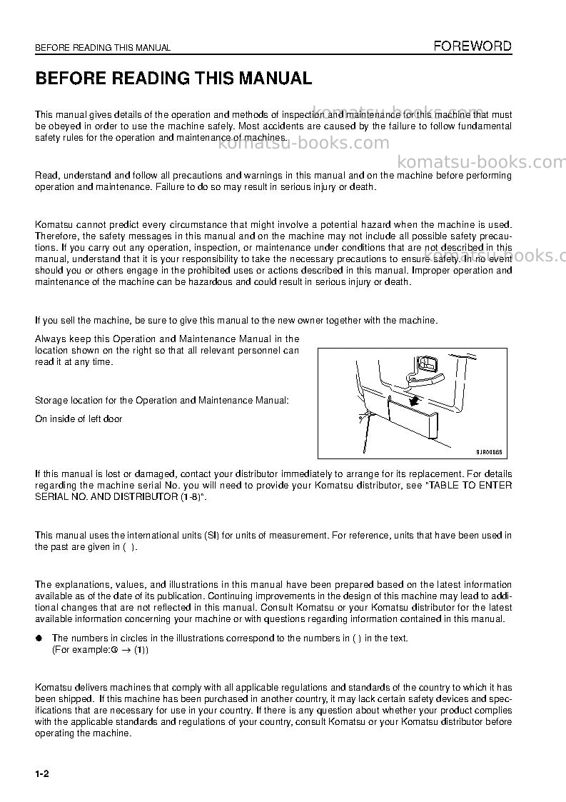 Komatsu hm300-2jpn-for eu Operation manual cover Page 4 Komatsu hm300-2jpn-for eu Operation manual cover Page 4