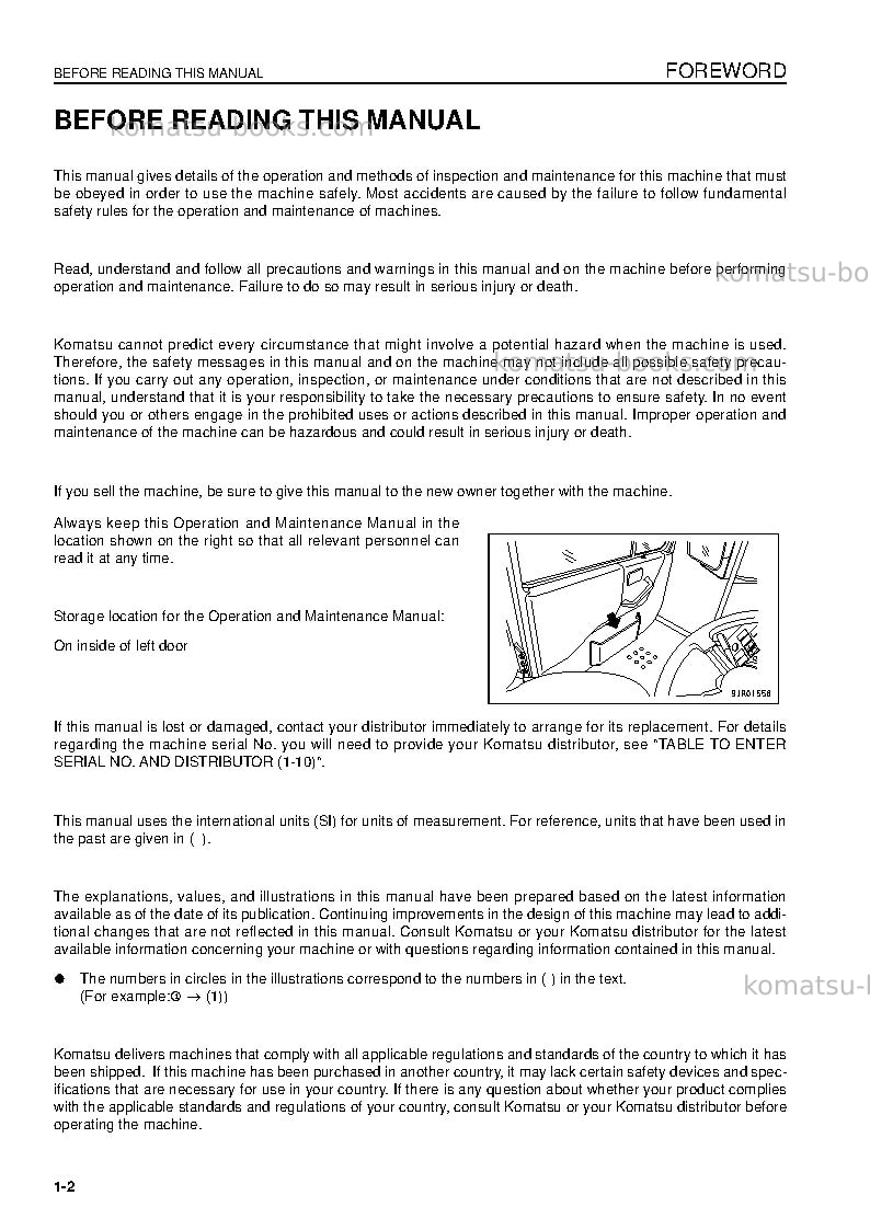 Komatsu hd785-7jpn Operation manual cover Page 4 Komatsu hd785-7jpn Operation manual cover Page 4