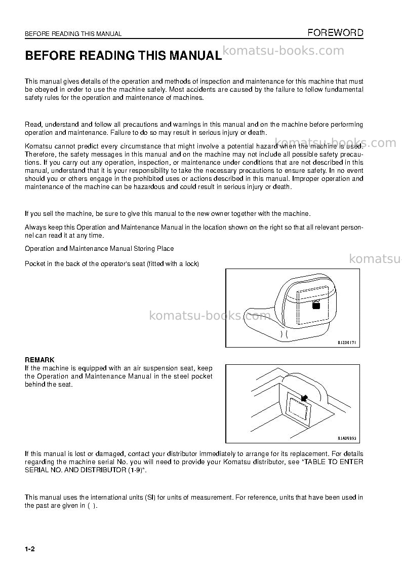 Komatsu d31px-22jpn Operation manual cover Page 4 Komatsu d31px-22jpn Operation manual cover Page 4