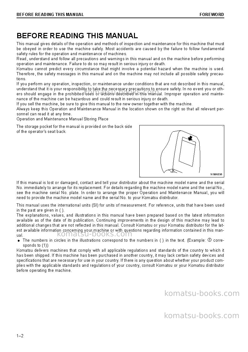 Komatsu d61ex-23jpn Operation manual cover Page 4