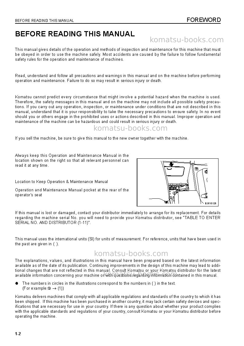 Komatsu d155ax-6jpn-for eu Operation manual cover Page 4 Komatsu d155ax-6jpn-for eu Operation manual cover Page 4