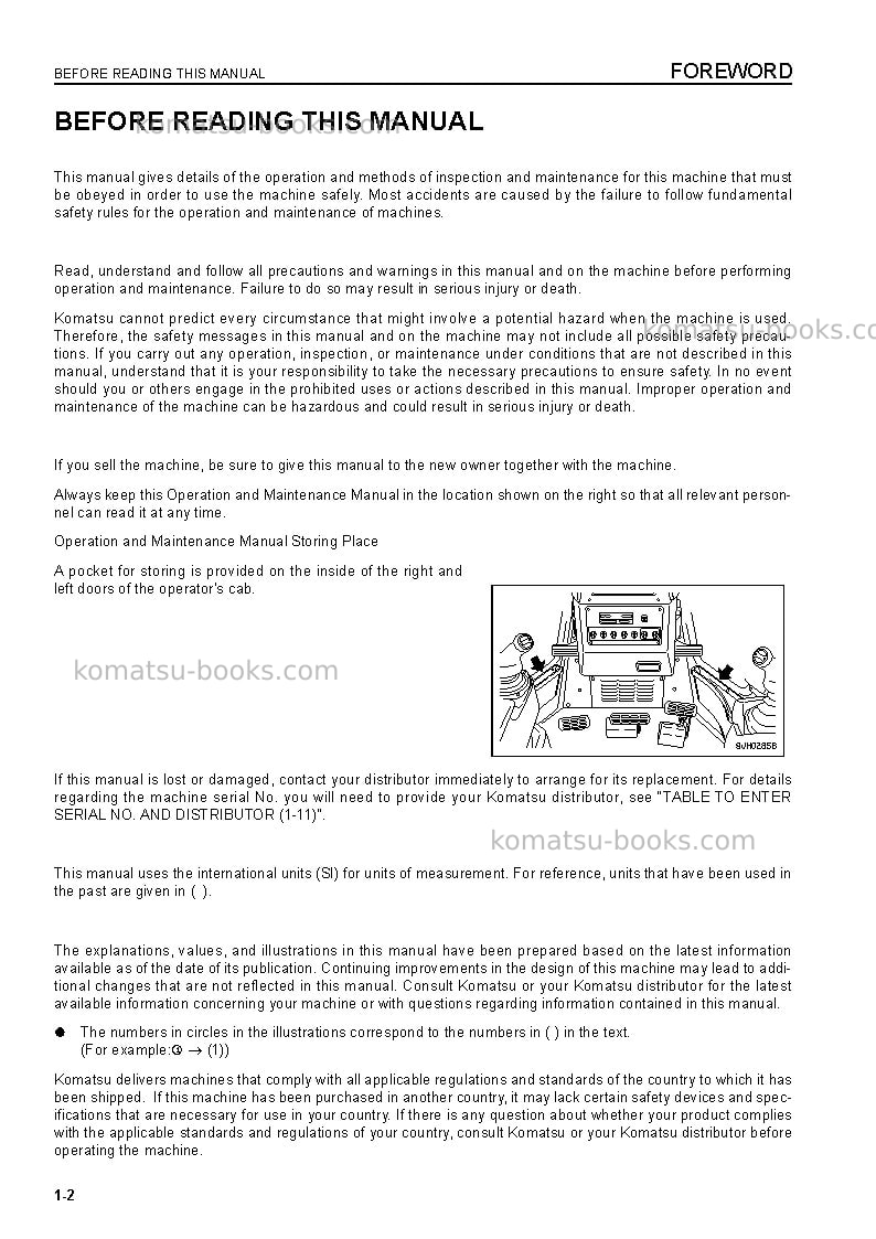 Komatsu d85px-15jpn-e0, for eu Operation manual cover Page 4 Komatsu d85px-15jpn-e0, for eu Operation manual cover Page 4