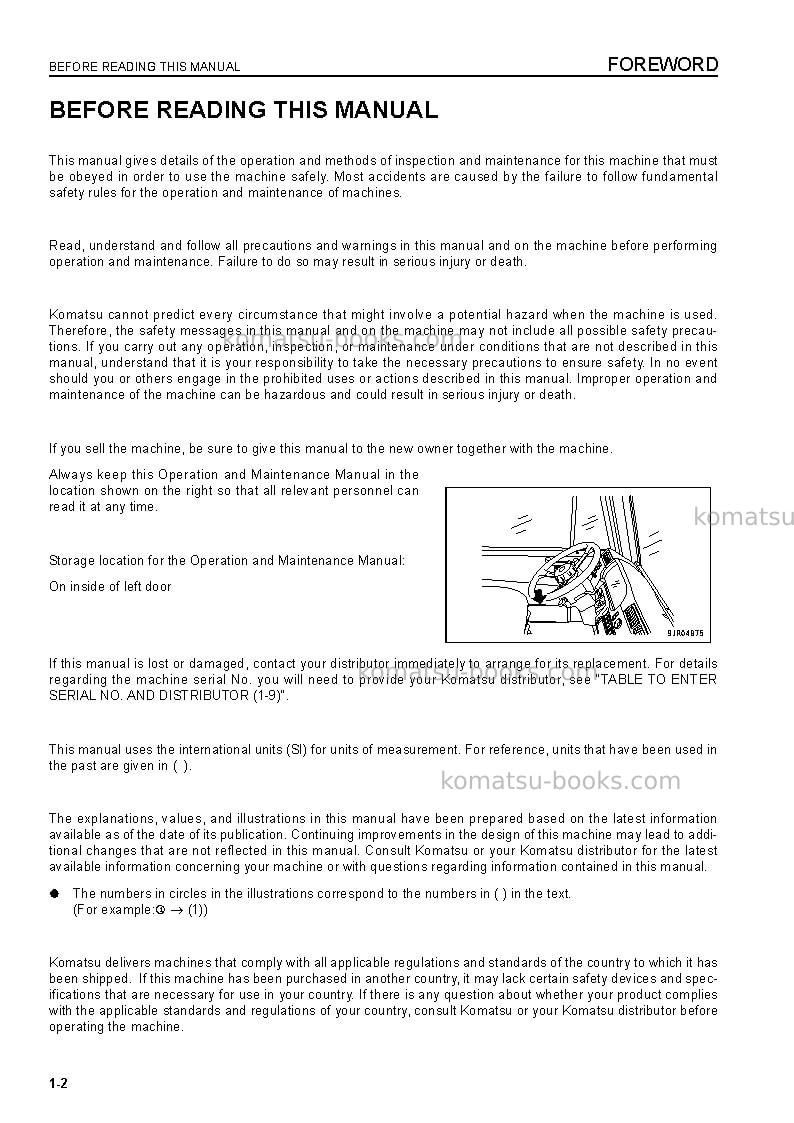 Komatsu hd465-7jpn-e0 Operation manual cover Page 4 Komatsu hd465-7jpn-e0 Operation manual cover Page 4