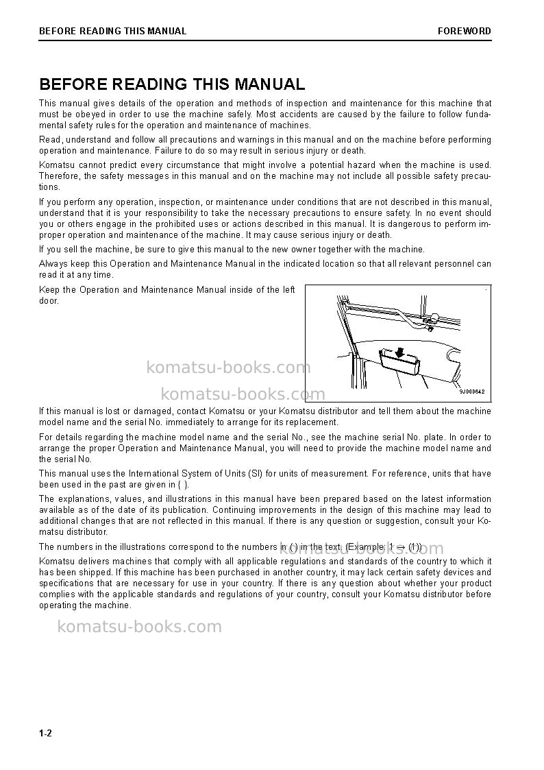 Komatsu hm300-5jpn Operation manual cover Page 4 Komatsu hm300-5jpn Operation manual cover Page 4