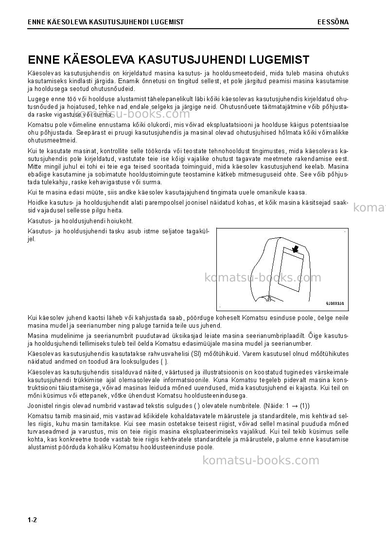 Komatsu d61px-24jpn Operation manual cover Page 4 Komatsu d61px-24jpn Operation manual cover Page 4