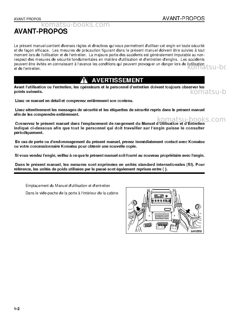 Komatsu d275ax-5jpn Manuel d'utilisation couverture Page 4