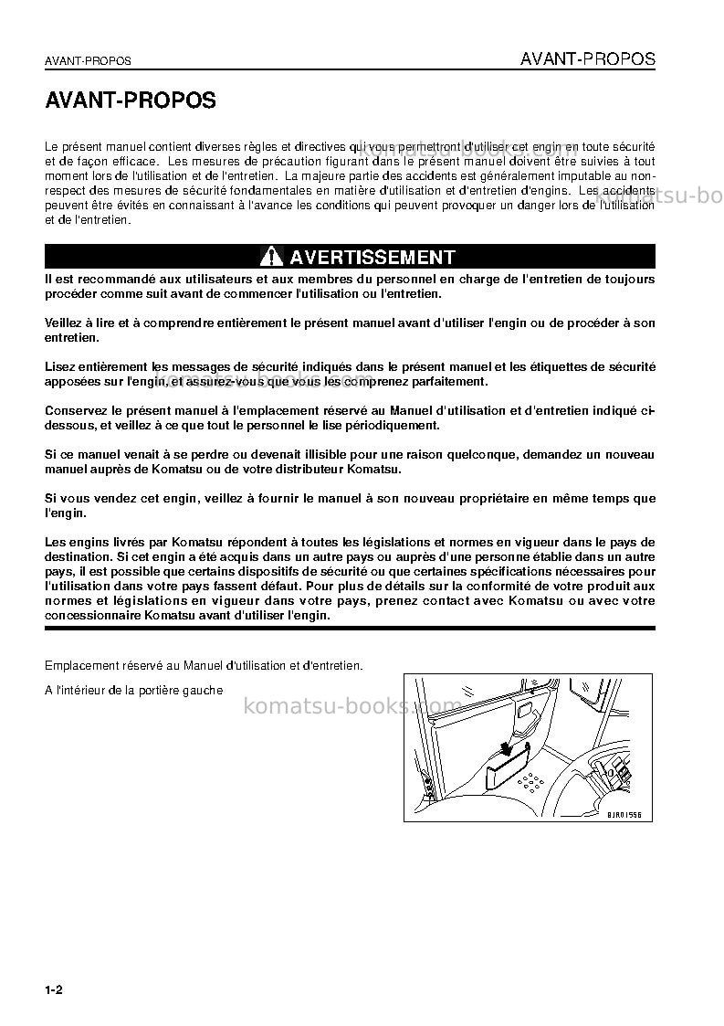 Komatsu hd605-7jpn Manuel d'utilisation couverture Page 4 Komatsu hd605-7jpn Manuel d'utilisation couverture Page 4