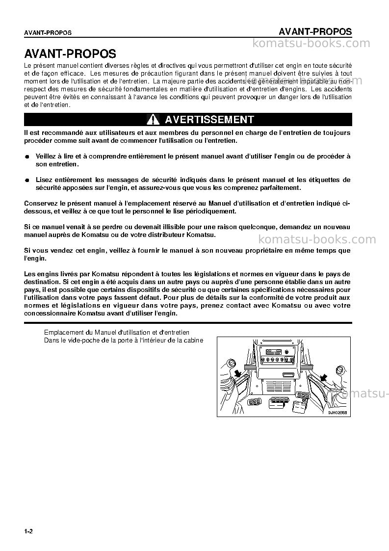 Komatsu d85px-15jpn Manuel d'utilisation couverture Page 4 Komatsu d85px-15jpn Manuel d'utilisation couverture Page 4