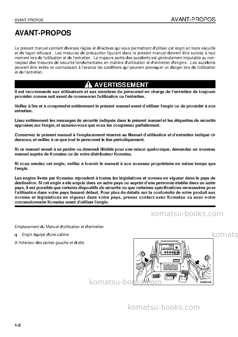Komatsu d155ax-5jpn Manuel d'utilisation couverture Page 4 Komatsu d155ax-5jpn Manuel d'utilisation couverture Page 4