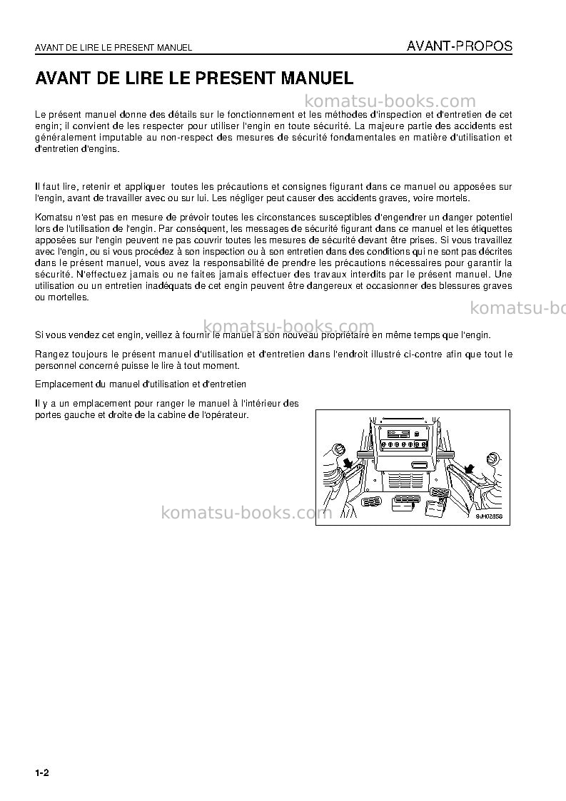 Komatsu d85ex-15jpn-e0, for eu Manuel d'utilisation couverture Page 4 Komatsu d85ex-15jpn-e0, for eu Manuel d'utilisation couverture Page 4