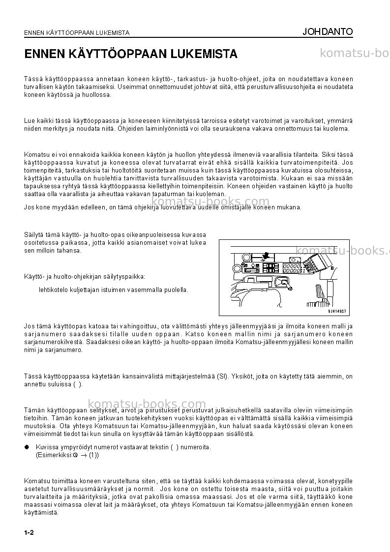 Komatsu pc2000-8jpn Operation manual cover Page 4