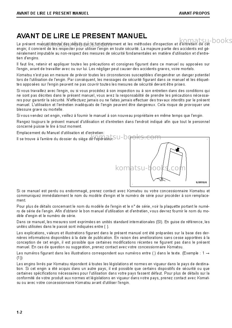 Komatsu d85ex-18jpn Manuel d'utilisation couverture Page 4 Komatsu d85ex-18jpn Manuel d'utilisation couverture Page 4