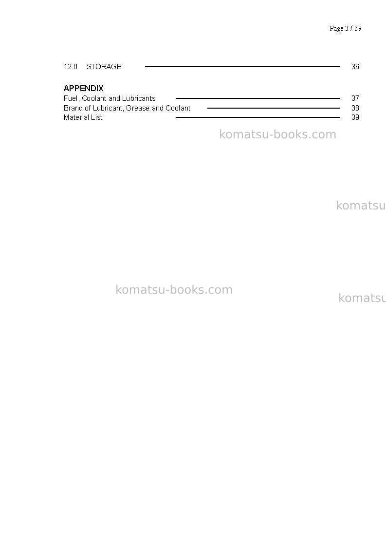 Komatsu egs65-5sgp Operation manual cover Page 4 Komatsu egs65-5sgp Operation manual cover Page 4