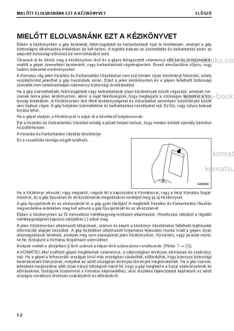 Komatsu d61ex-24jpn Operation manual cover Page 4