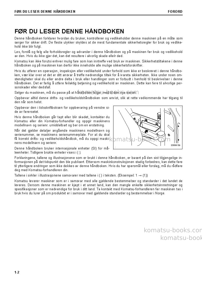 Komatsu pc78us-10jpn Operation manual cover Page 4 Komatsu pc78us-10jpn Operation manual cover Page 4