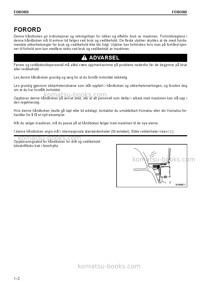 Komatsu pc228uslc-10jpn Operation manual cover Page 4