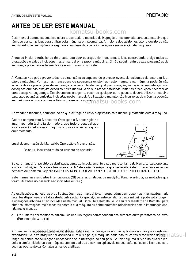 Komatsu wa600-6jpn Manual de operação capa Página 4 Komatsu wa600-6jpn Manual de operação capa Página 4
