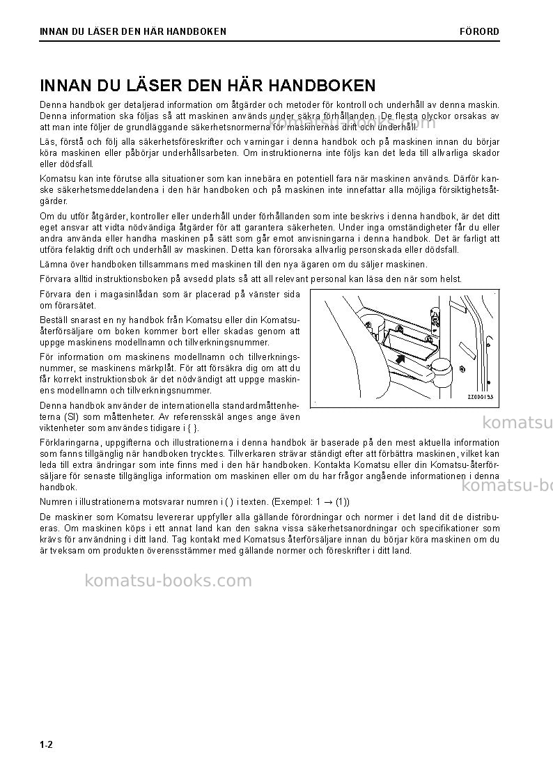 Komatsu pc78us-10jpn Operation manual cover Page 4 Komatsu pc78us-10jpn Operation manual cover Page 4