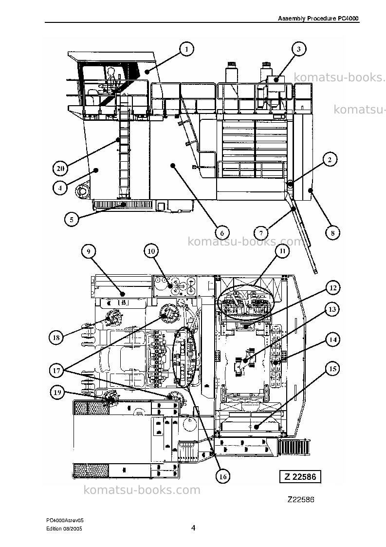 Komatsu pc4000-6deu Field assembly manual cover Page 4
