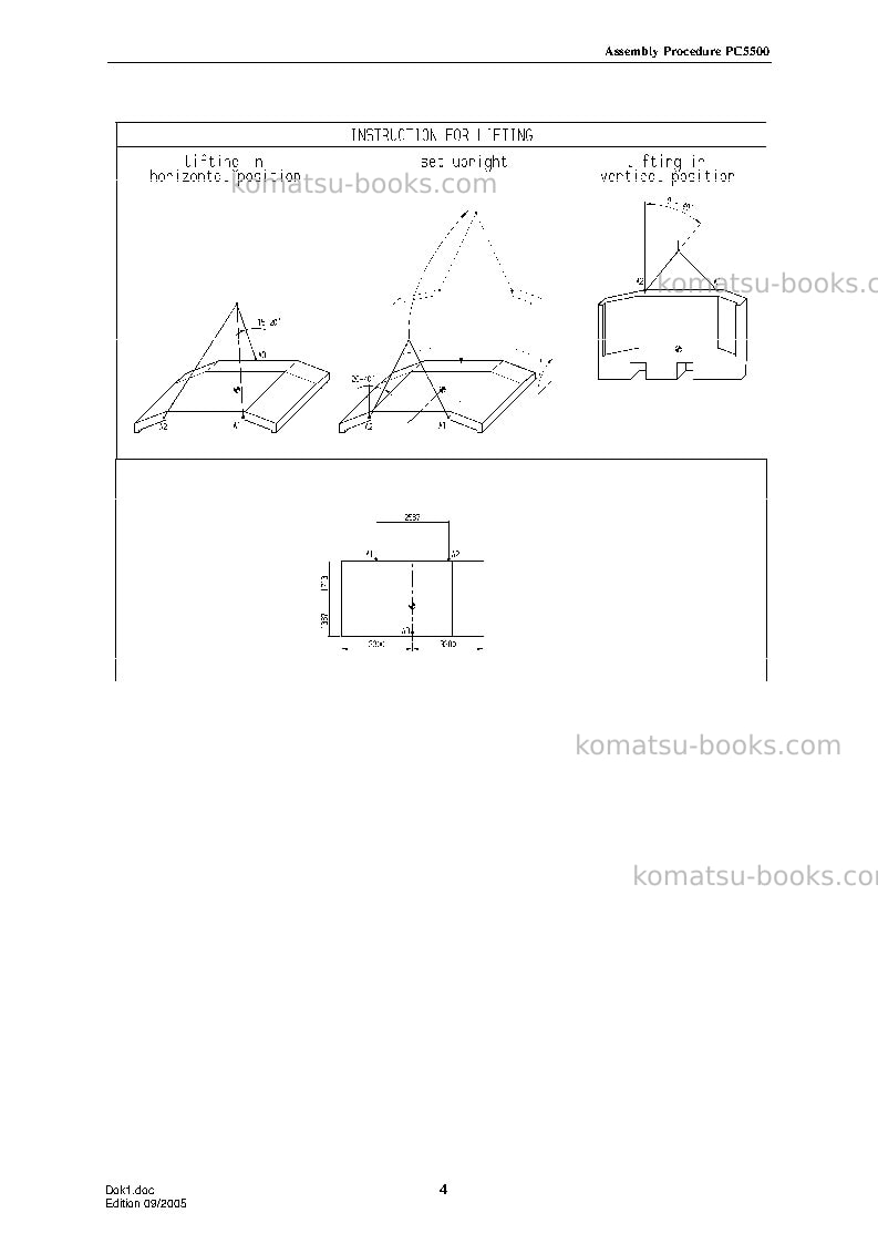 Komatsu pc5500-6deu Field assembly manual cover Page 4