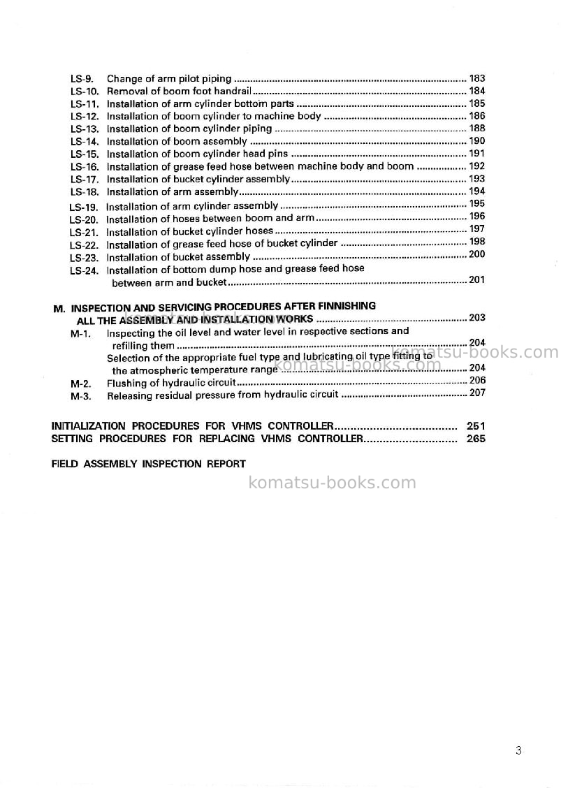 Komatsu pc1800-6jpn Field assembly manual cover Page 4 Komatsu pc1800-6jpn Field assembly manual cover Page 4