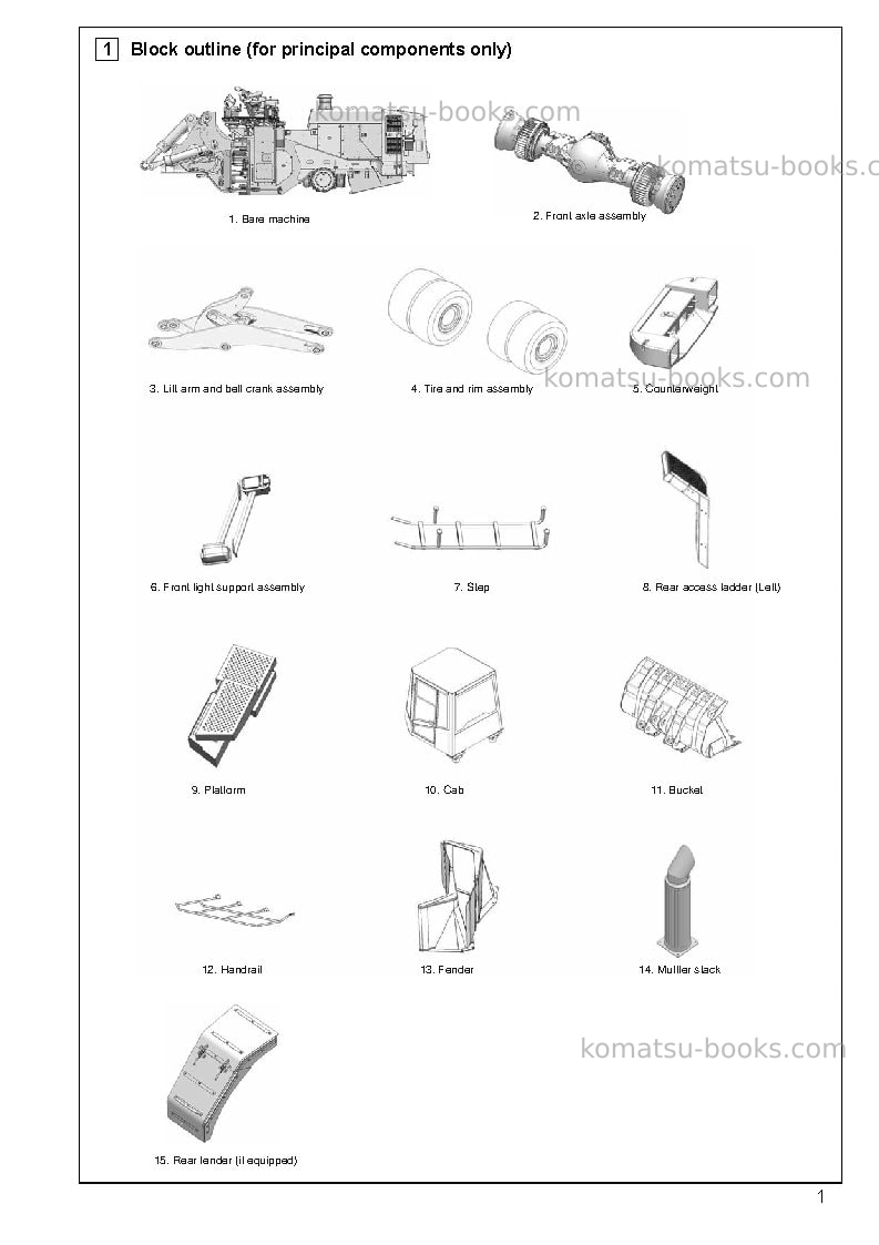 Komatsu wa600-6jpn Field assembly manual cover Page 4