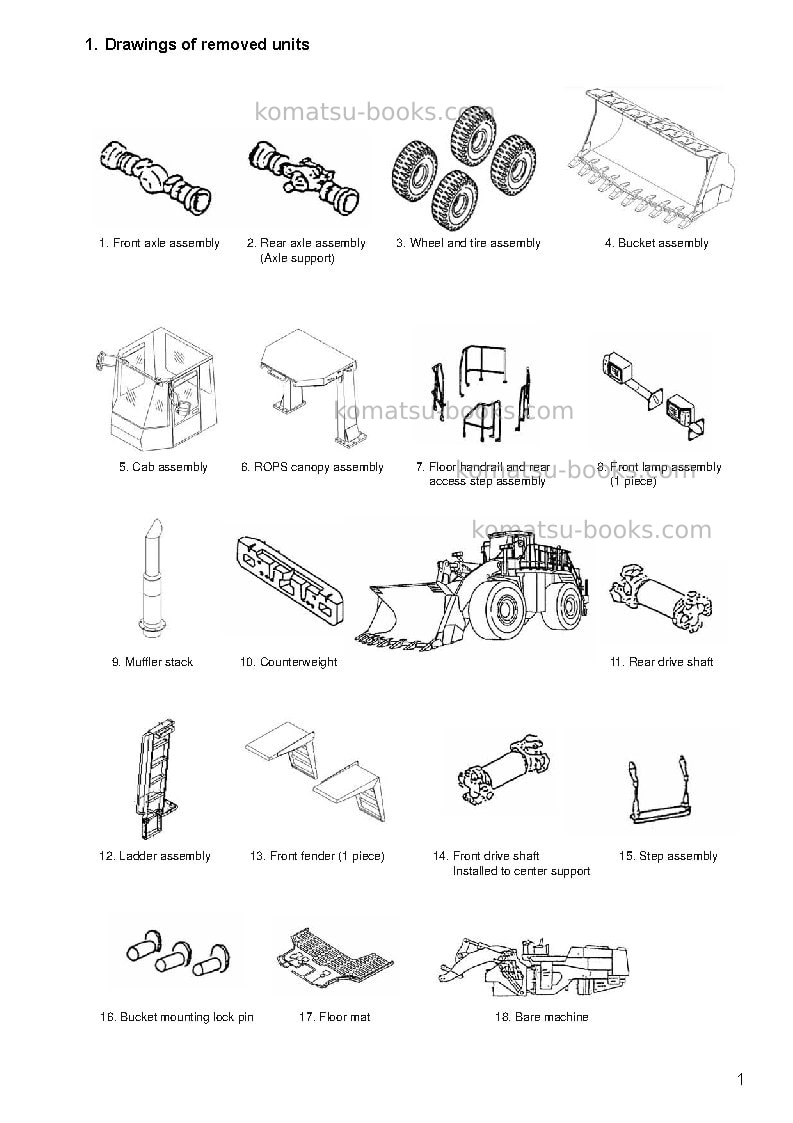 Komatsu wa700-3jpn Field assembly manual cover Page 4 Komatsu wa700-3jpn Field assembly manual cover Page 4