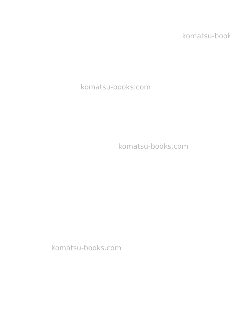 Komatsu pc600-8jpn Field assembly manual cover Page 4 Komatsu pc600-8jpn Field assembly manual cover Page 4