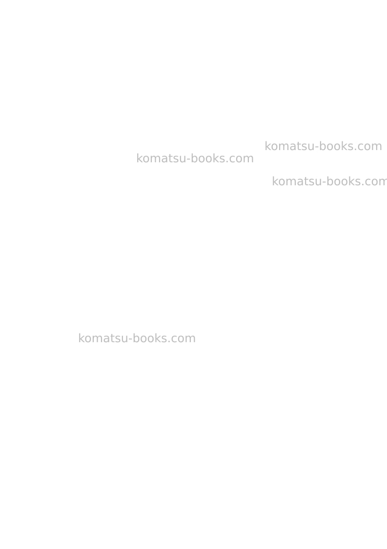 Komatsu d375a-6jpn-r Field assembly manual cover Page 4