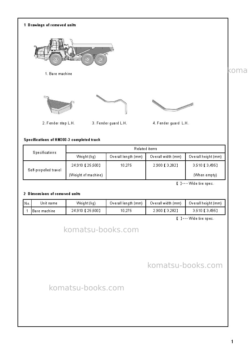 Komatsu hm300-3jpn Field assembly manual cover Page 4 Komatsu hm300-3jpn Field assembly manual cover Page 4