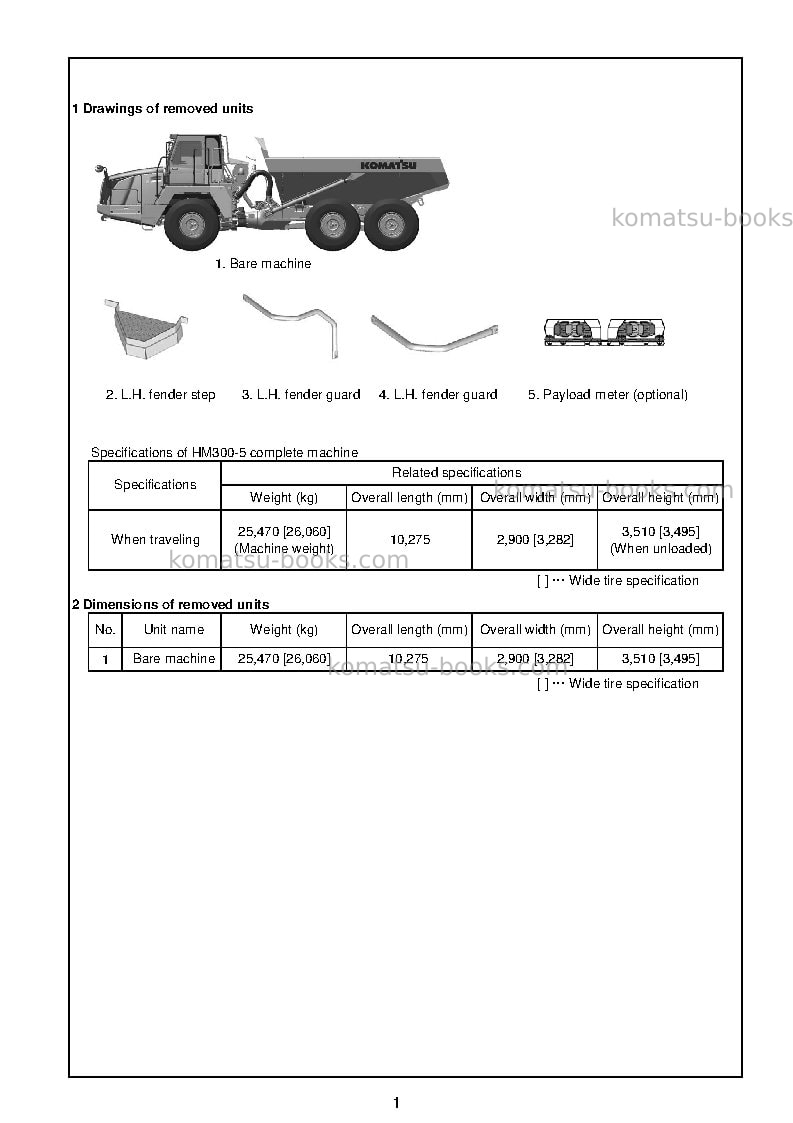 Komatsu hm300-5jpn Field assembly manual cover Page 4 Komatsu hm300-5jpn Field assembly manual cover Page 4