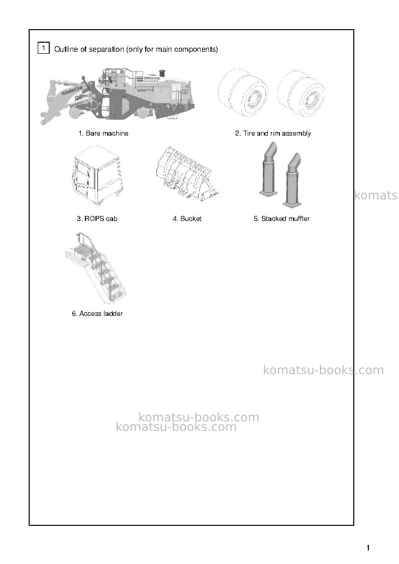 Komatsu wa600-8jpn Field assembly manual cover Page 4