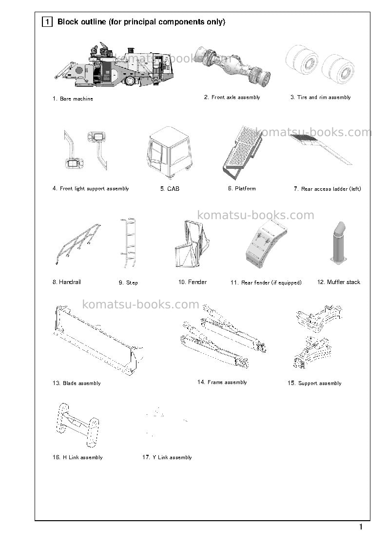 Komatsu wd600-6jpn-r Field assembly manual cover Page 4 Komatsu wd600-6jpn-r Field assembly manual cover Page 4