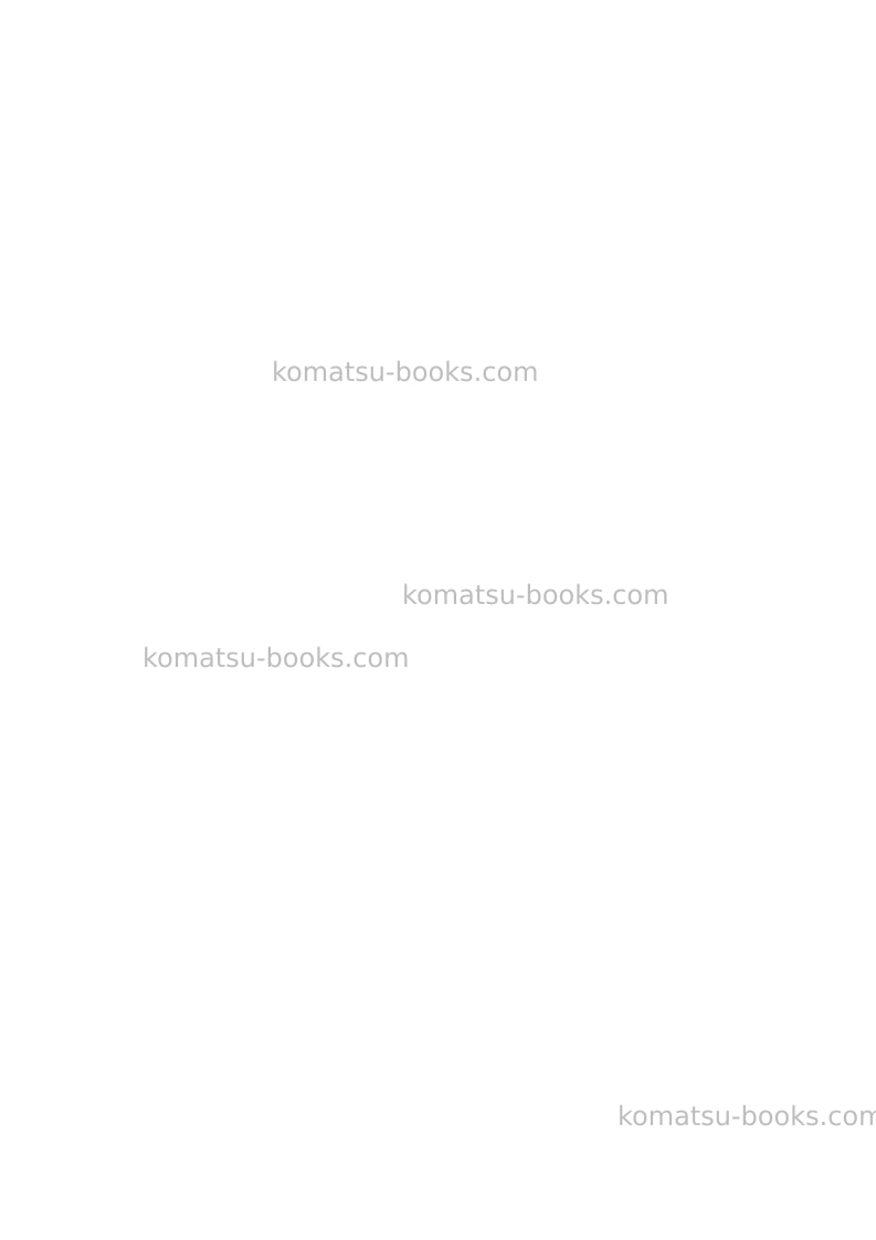 Komatsu d375a-8jpn Field assembly manual cover Page 4 Komatsu d375a-8jpn Field assembly manual cover Page 4